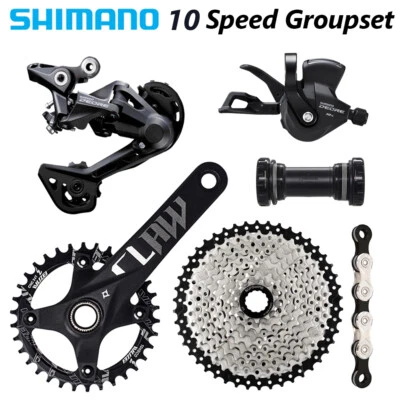 SHIMANO Deore M4100 1x10 Speed MTB Groupset 170/175MM 11-50/52T KMC Chain Group - Image 1 of 4