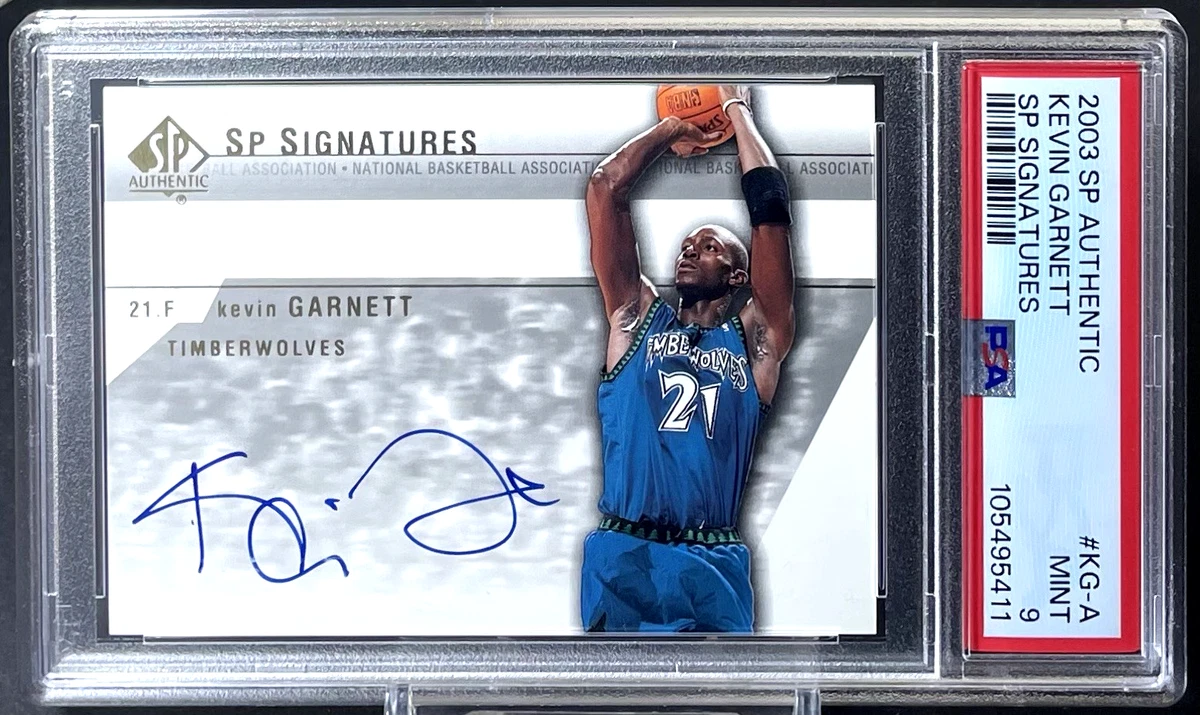 Kevin Garnett Professional Sports Authenticator (PSA) Grade 9