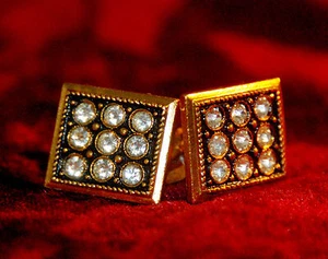 Vintage CUFFLINKS USSR Gold tone Rare about 70's - Picture 1 of 5