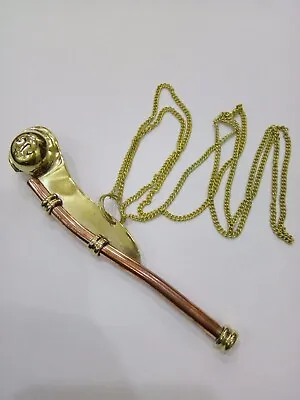 Vintage Copper Brass Bosun Whistle Navy Key Ring Nautical Gift Pendant Necklace • 25.21$