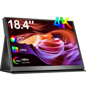 Used |18.4 inch 4K Monitor 3840*2160 Portable Gaming Monitor USB-C 100%sRGB - Picture 1 of 7