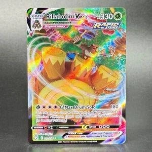 Pokémon Espada y Escudo: Fusion Strike #023/264 Rillaboom VMAX Ultra Raro - Imagen 1 de 2