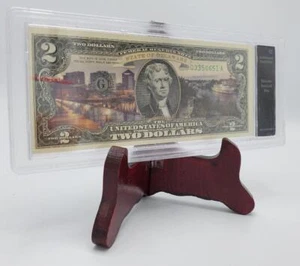 Bradford Exchange 2013 2 Dollar Bill Delaware Statehood Note Colorized  - Picture 1 of 4