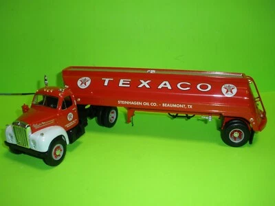TEXACO FIRST GEAR STEINHAGEN 1960 B MACK TANKER TRAILER TRUCK DIECAST 18-2443 - Image 1 of 4
