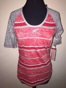 Detroit Red Wings Medium Antigua S/S Shirt NWT Soft Women's Heather/Red NHL - Picture 1 of 8