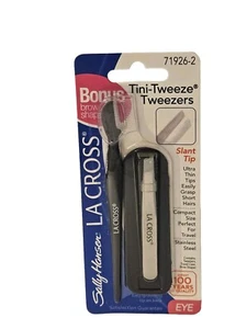 Sally Hansen La Cross Tini-Tweeze Tweezers 71926-2 Bonus Brow Shaper - Picture 1 of 2
