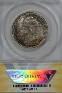 1946-S .50 ANACS MS 66 BOOKER T WASHINGTON Classic Silver Commemorative - Picture 1 of 2