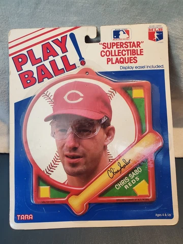 MLB CHRIS SABO Cincinatti Reds PLAY BALL SUPERSTAR COLLECTIBLE PLAQUES UNOPENED Cover