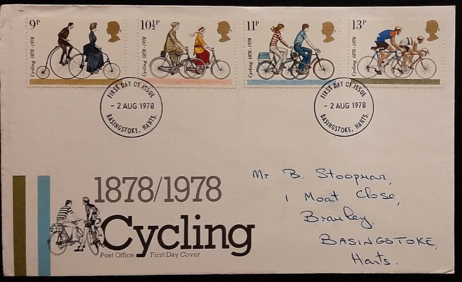 (GB-2131) GB 1978 British Cycling set of four cancelled BASINGSTOKE.HANTS - Image 1 of 1