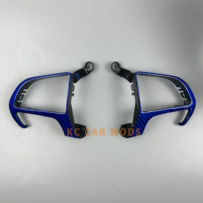 Marco decorativo del volante de fibra de carbono azul para Dodge Durango 2017 Foto 1 de 3