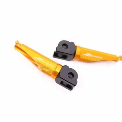 Clavijas delanteras doradas Shinobi para Ducati 848/R/EVO 08 09 10 11 12 13 Foto 1 de 4