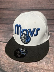 Ultra Game Mens Dallas Mavericks Snapback Hat Cap MAVS White One Size Fits Most - Picture 1 of 9