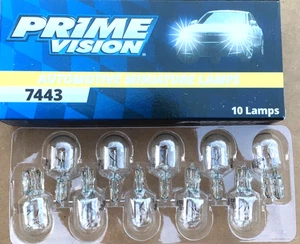 7443 Light Bulbs Miniature Incandescent Bulbs ( 10 BULBS ) Per Box FREE SHIPPING - Picture 1 of 4
