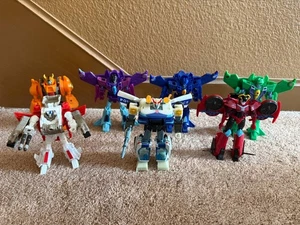 *USED* TRANSFORMERS CYBERVERSE & EARTHSPARK LOT Hasbro Transformers - Warrior & - Picture 1 of 24