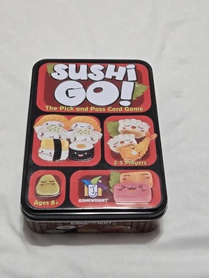 Sushi Go! The Pick And Pass Card Game Gamewright Tin Metal Case Complete  - Image 1 of 3