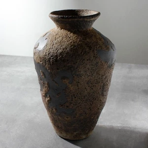 Rusty Ceramic Vase, Pottery Farmhouse Flower Vase for Centerpieces, Wabi Sabi... - Picture 1 of 7