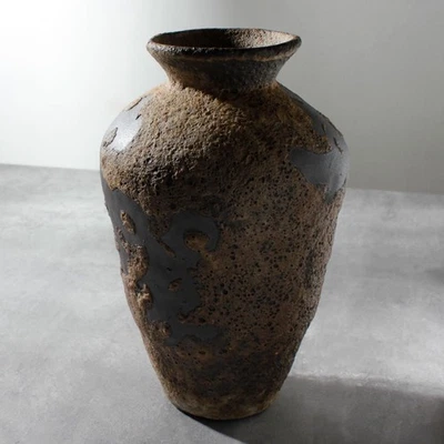 Rusty Ceramic Vase, Pottery Farmhouse Flower Vase for Centerpieces, Wabi Sabi... - Image 1 of 4