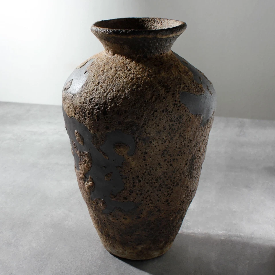 Rusty Ceramic Vase, Pottery Farmhouse Flower Vase for Centerpieces, Wabi Sabi... - Image 1 of 4