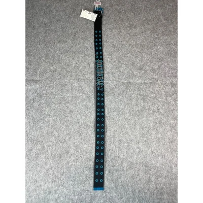 Cinturón de cuero vintage Fox Racing Western 33" agujero en relieve retro gótico negro nuevo con etiquetas Foto 1 de 4