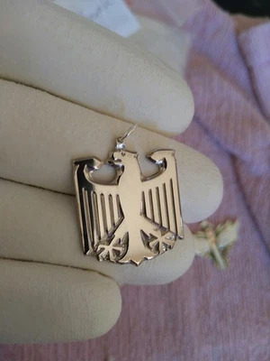 Deutsch Adler Arme Anhänger Halskette versilbert - Bild 1 von 2