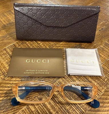 Gafas ópticas ovaladas Gucci 50 mm azul naranja GG 5003/C 3Q7 125 NUEVAS Foto 1 de 4