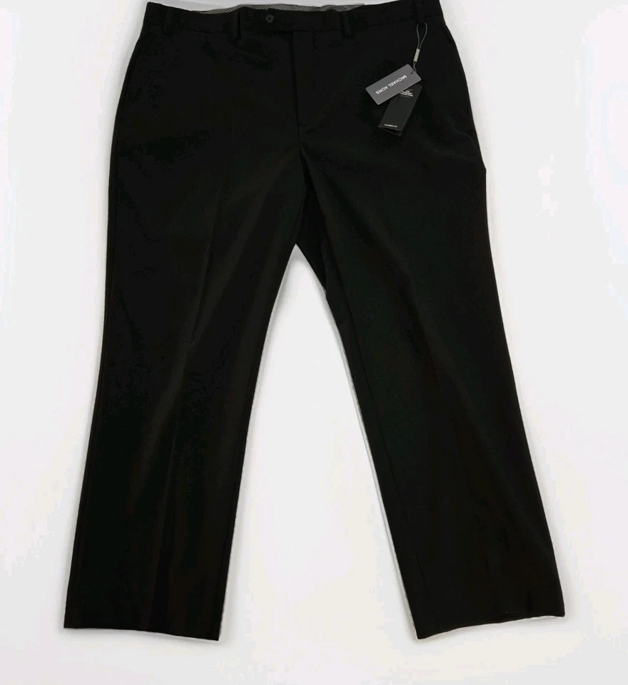 Pantalones de vestir clásicos Michael Kors para hombre Marvin pantalones negros 40x32 (medida 40x27) Foto 1 de 4