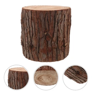 Solid Wood Coffee Table Base Wooden Embellishment Stump Tree Trunk - Picture 1 of 12