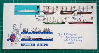 1969 British Ships Historic Relics FDC London W1 - Image 1 of 2