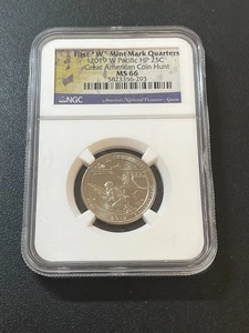 2019 W PACIFIC HP ATB QUARTER NGC MS-66 - UNCIRCULATED - WEST POINT - SLAB -25C - Picture 1 of 2