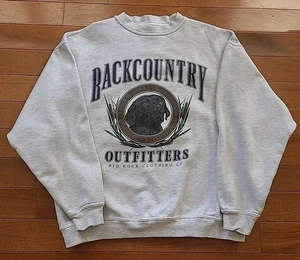 Vintage Big Rock Backcountry Outfitters Sweatshirt Large Labrador Retriever Dog  - Picture 1 of 8