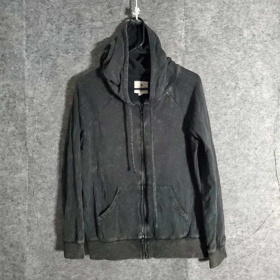 Forever 21 Sudadera con Capucha Cremallera Completa Para Hombres Lavado con Ácido Carbón Sudadera Ropa de Calle De Colección Foto 1 de 4