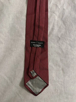 VTG Robert Talbott Tie 100% Silk Made in USA Solid Red Ivy League Long - Image 1 of 3