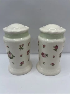 Vtg. John Grossman 3.5" Rose Floral Chintz Salt & Pepper shakers Set - Picture 1 of 6