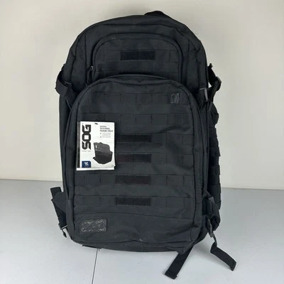 Mochila SOG Barrage quadro interno tático 64,3 litros armazenamento preta bolsa grande - Imagem 1 de 4