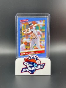 Rickey Henderson Man Of Steal SP 2020 inserción retro Panini Donruss - Imagen 1 de 2