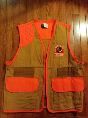 Saftbak Canvas Hunting Vest Orange North American Hunting Club Large Ammo Holder - Image 1 of 4