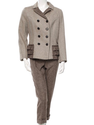 LOUIS VUITTON（LV） LOUIS VUITTON TUTA PANTALONE LANA RARA GIACCA E PANTALONI TAGLIA US 10 FR 42