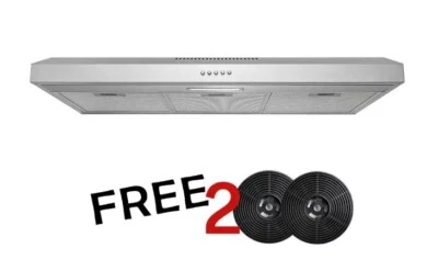 AKDY 36 in. 58 CFM Convertible Under Cabinet Range Hood Brushed Stainless Steel - Image 1 of 4