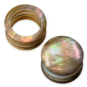 Flesh Tunnel Ohr Plug Perlmutt Muschel Piercing Schmuck  - Bild 1 von 7