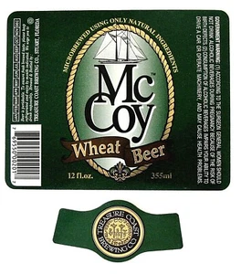Etiqueta de cerveza de trigo Treasure Coast Brewing Co MC COY FL 12 oz - Imagen 1 de 3