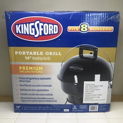 Barbecue Grill By Kingsford 14" Portable Charcoal Grill - Black TG2021302 - Image 1 of 4