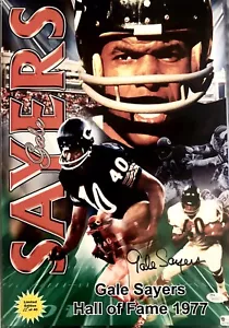 🔥GALE SAYERS Black Autographed/Signed 12 X 18 PHOTO CHICAGO BEARS LEGENDS JSA - Picture 1 of 3