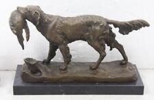 French Bronze Setter Dog with Pheasant - Signed MOIGNIEZ - Excellent Quality