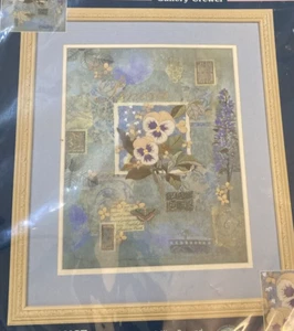 Vtg Rare Sunset PANSY ROMANCE Gallery Crewel Embroidery 2002 Kit #11125 - Picture 1 of 3