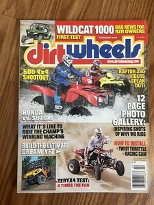 DIRT WHEELS MAGAZINE FEBRUARY 2012 WILDCAT 1000 TERYX4 RAPTOR 250 HONDAS ATV'S - Picture 1 of 1