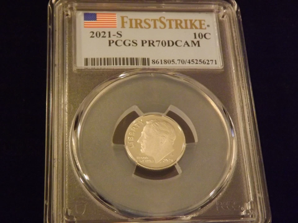 2021-S  Dime     First Strike         PCGS PR 70 DCAM - Image 1 of 2