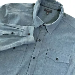 Camicia Toad & Co Oxford Vault slim fit uomo XL manica lunga con bottoni blu - Foto 1 di 8
