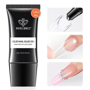 Solid Nail Gel, 30g Nail Gel for Nail Tips, Solid Nail Glue Gel for Press on ... - Picture 1 of 7