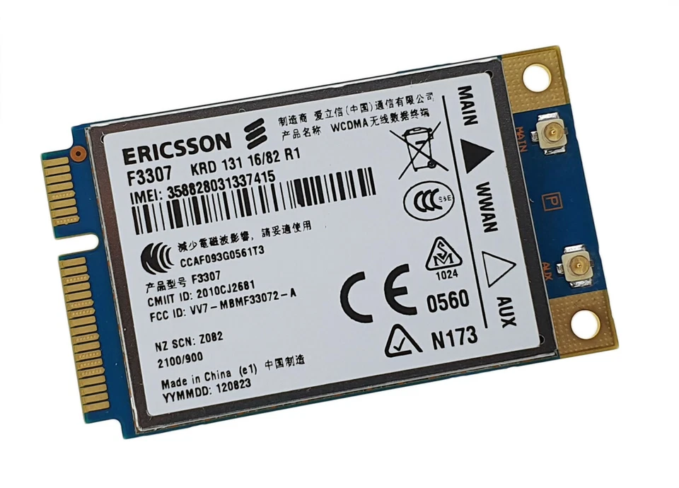 NEW 3G MODEM ERICSSON F3307 WWAN UMTS/HSDPA 7.2Mbps - Image 1 of 2