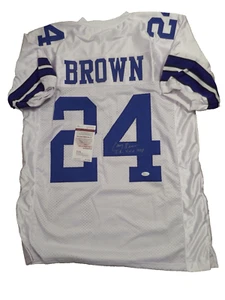 Larry Brown signed White Pro Style jersey, JSA, S. B. XXX MVP - Picture 1 of 2